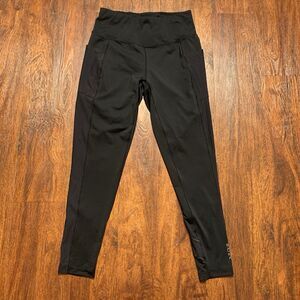 ROKA Black Leggings Tight Women’s Sz M Fitted Mesh Sides Pockets